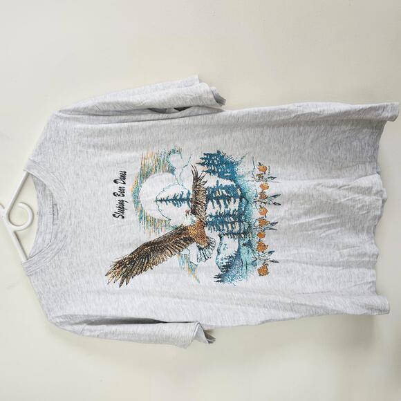 Oneita Other - Vintage Oneita tag Sleeping Bear Dunes Graphic Tee - Nature Inspired Design